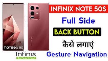 infinix note 50s full side back button setting | infinix note 50s use gesture navigation setting