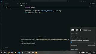 How to get battery precent using python