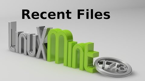 Disable "Recent Files" from Menu in Linux Mint 17.3 Cinnamon