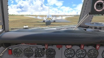 DC-6 4 engine failure on takeoff.