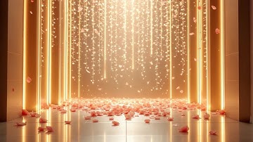 Perfect Wedding Loop Background  4K Petal Rain & Luxury Glow Visual