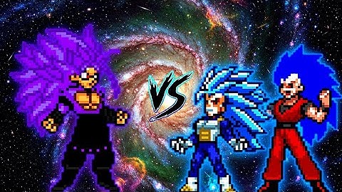 Ghost V3 OP (all form) VS Goku SSJ7 V3 OP & Vegeta SSJ7 V3 OP in Jump Force Mugen