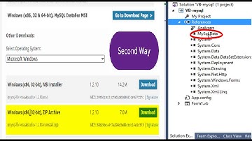 Visual studio tutorial: 2 ways to add MySql.Data.dll to visual studio