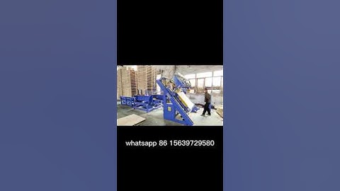 USA Solid Wood Pallet Nailing Machine with Stacker #palletproject #pallet #woodpallet