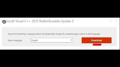 Microsoft Visual C++ 2015 Redistributable Update 3 download