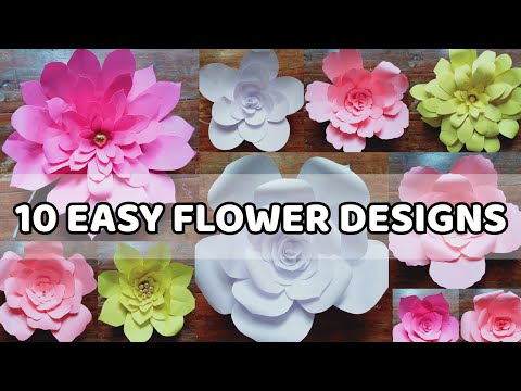 Easy paper flowers birthday decoration at home