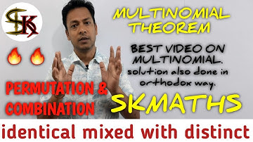 multinomial theorem|permutation and combination|arihant|coefficient of x^n|skmaths|sk goyal