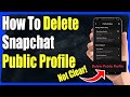 How To Delete Public Profile Snapchat - Full Guide