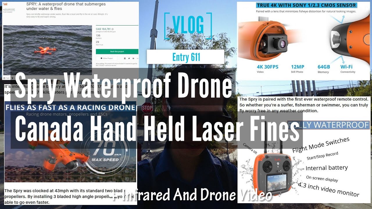 Spry Waterproof Drone And Transport Canada Hand Held Laser Fines