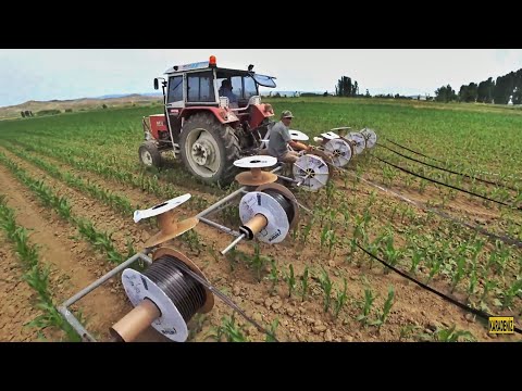 Tarım Vlog #27 || 6 Sıralı Damlama Serme Makinesi, El yapımı makine