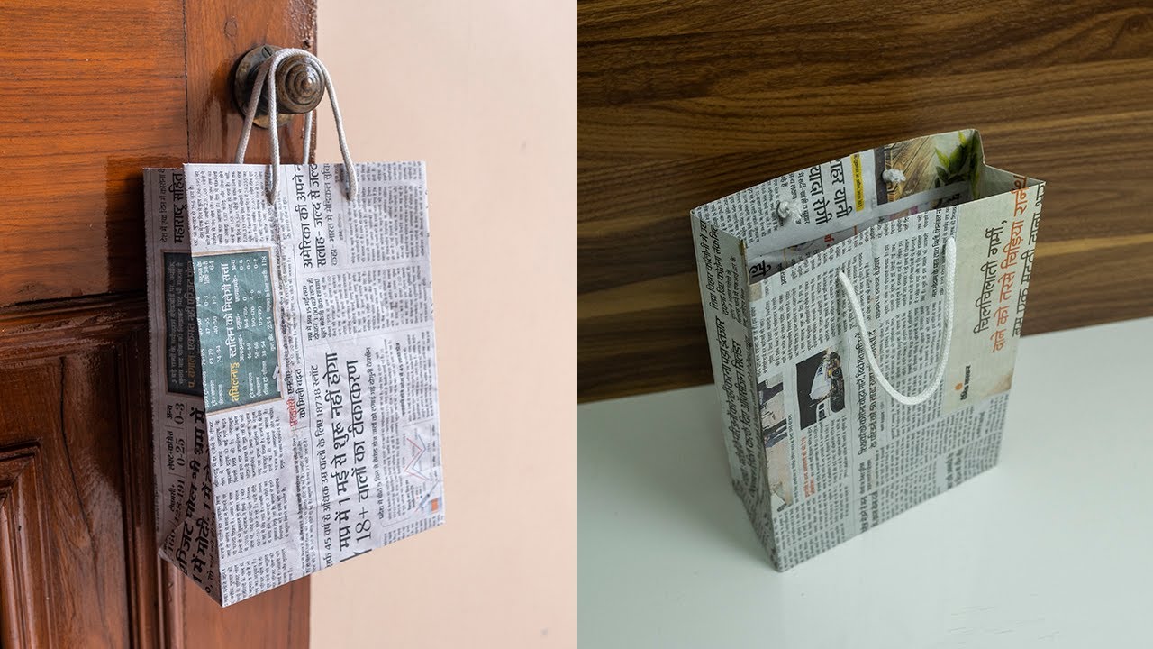 HOW TO MAKE A STRONG PAPER BAG WITH NEWSPAPER (HIGH WEIGHT CAPACITY!) 