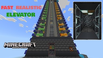 Minecraft Bedrock HYPER REALISTIC and FAST elevator - TUTORIAL