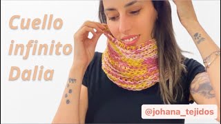 Cuello infinito Dalia. Tejido a crochet. Muy fácil. Solo 100 gramos de lana. Tutorial paso a paso