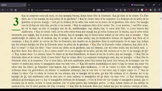 La Sankta Biblio en esperanto – Genezo, Ĉapitroj 03-04 (The holy bible in Esperanto, Genesis 03-04)