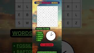 Find 5 dinosaur words in 7 seconds |  #dinosaurs #wordsearch #puzzle #brainchallenge #shorts