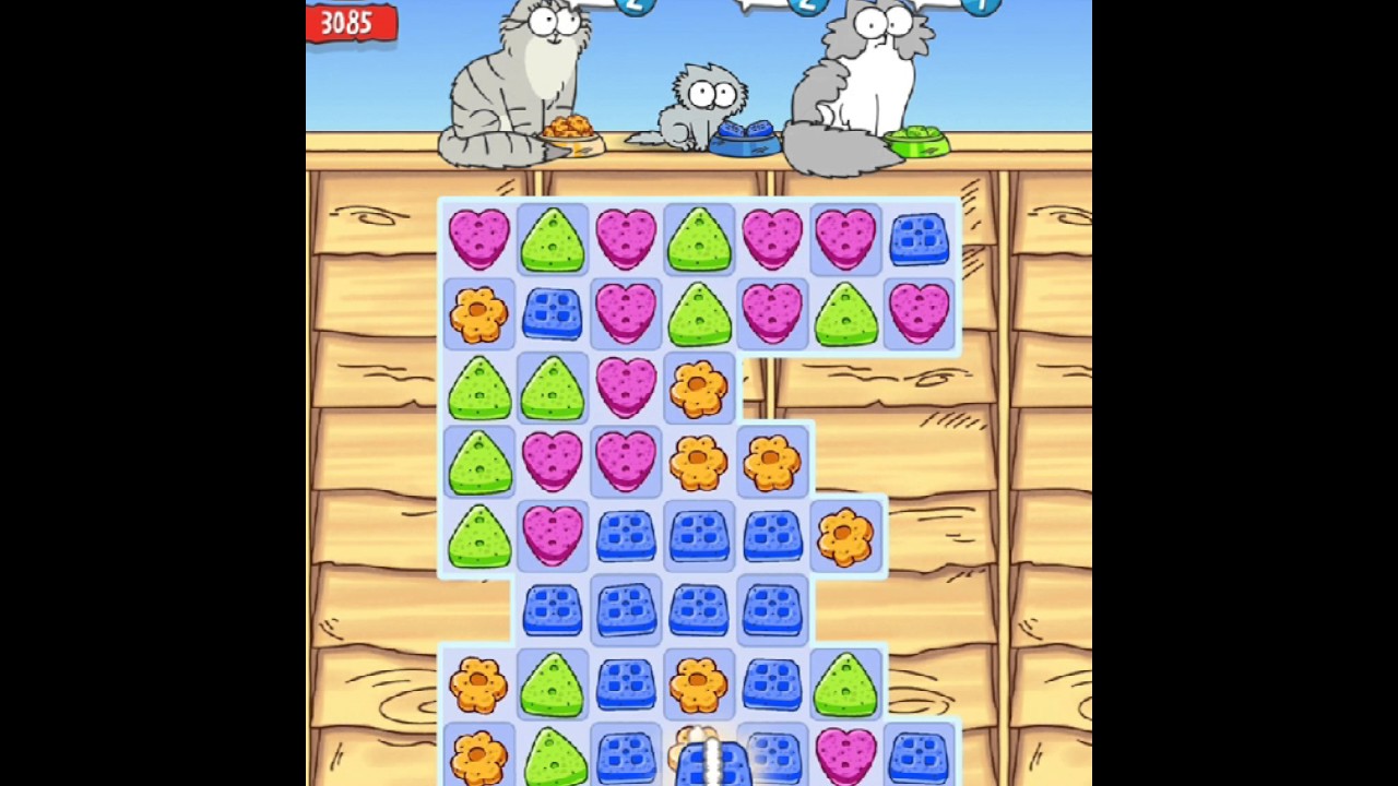 Simons Cat - Crunch Time - Level 18 - No Boosters (by match3news.com)