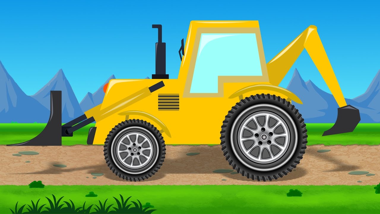 Backhoe Loader | Construction Vehicle | Video for Kids & Children - YouTube