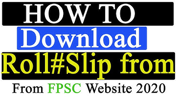 how to download roll no slip from FPSC website 2020 | Admission Certificate FPSC | fpsc jobs 2020