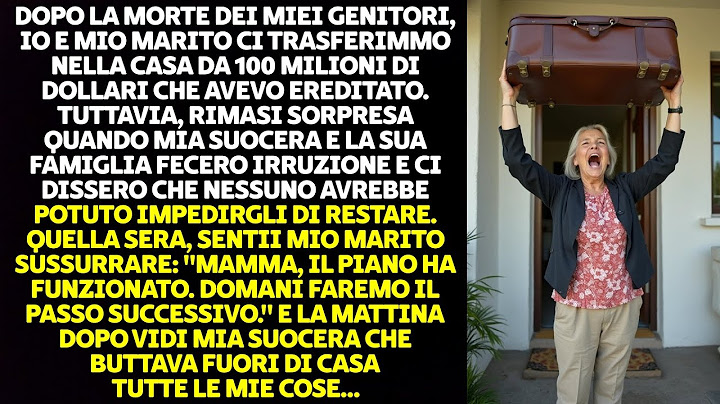 DOPO LA MORTE DEI MIEI GENITORI, IO E MIO MARITO CI SIAMO TRASFERITI IN UNA CASA DA $100 MILIONI...