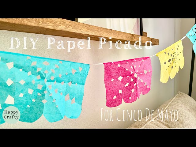 DIY Cinco De Mayo Fiesta Banner - Papel Picado  Diy birthday banner, Diy  banner, Bridal shower banner diy