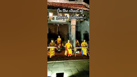 On the streets of Hanoi, Vietnam #vietnam #hanoi #youtube #youtubeshorts #singing #street