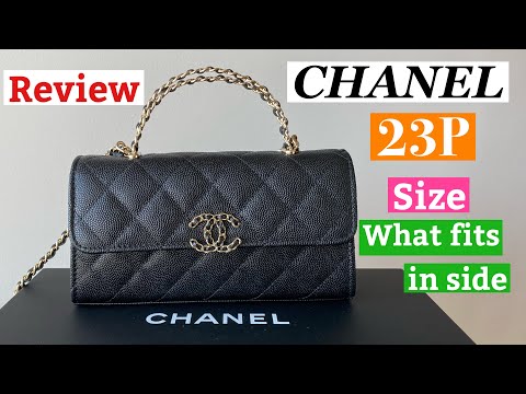 Review CHANEL Flap Phone Holder With Chain 23P Collection, Size, What  fits in side
