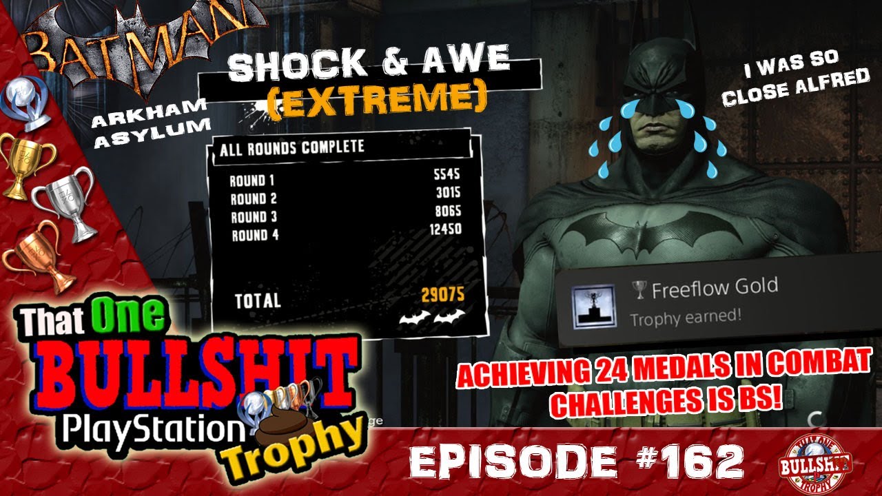 Batman: Arkham Asylum] Man those challenges were tough. Great game though.  (Plat #19) : r/Trophies