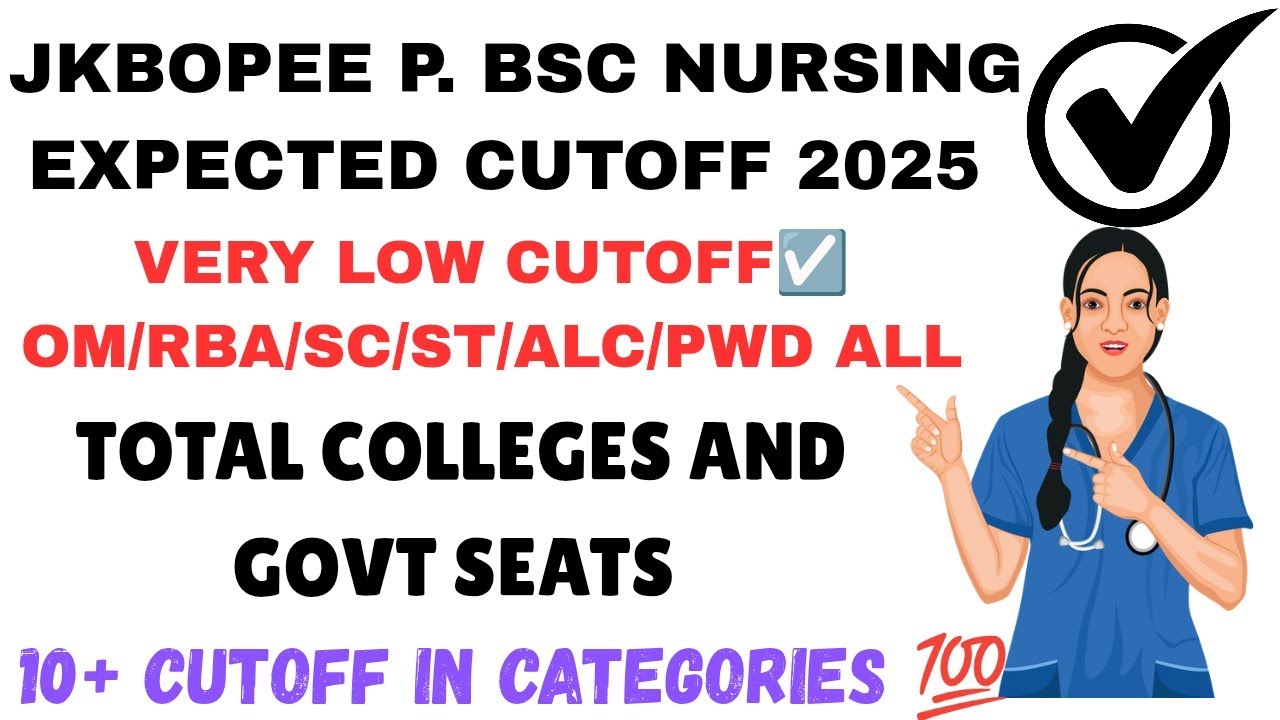 JKBOPEE P. BSC NURSING EXPECTED CUTOFF 2025 ☑️VERY LOW CUTOFF IN ...