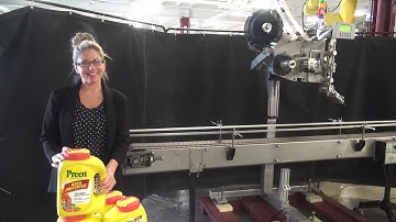 Label Aire Model 3115-RH Pressure Sensitive Wipe on Labeler Demonstration