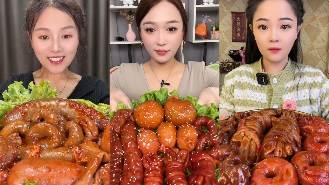 Chinese Five-piece Set Chinese food Asmr Eating Show Stisfying Asmr Eating Mukbang Spicy Food
