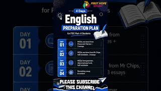 2nd Year English 4 Days Study Plan 2026 | #exampreparation Strategy #studyplan #2ndyearenglish