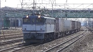 EF65-2037号機牽引　5087レコンテナ貨物列車（稲沢駅で撮影）