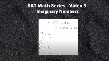 SAT Math Series - Video 3 - Imaginary Numbers