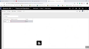 Create Asset Reason Code in D365