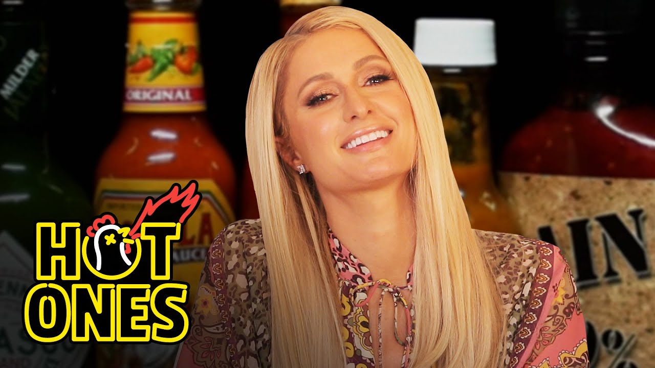 Download Paris Hilton Says "That's Hot" While Eating Spicy Wings | Hot Ones