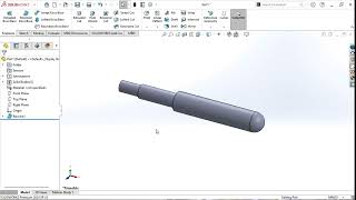 Pipe vice morning shaft and mounting pin in 3D CAD software