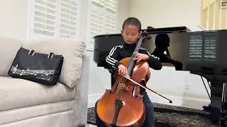 Danse Rustique by Squire played by 8-year-old Cellist Wharton Huang | Suzuki Book 5
