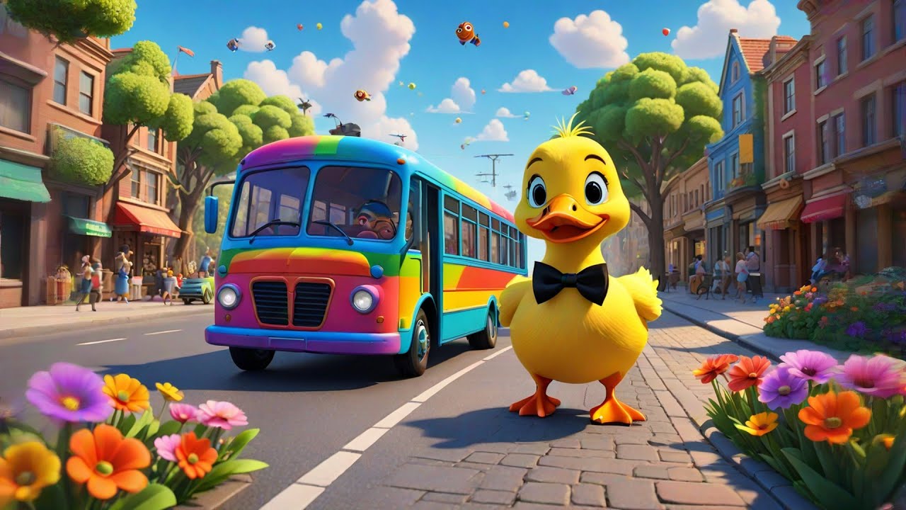 The Rainbow Bus Adventure 🚌 | Animal Song for Kids | Fun Sing-Along Nursery Rhyme