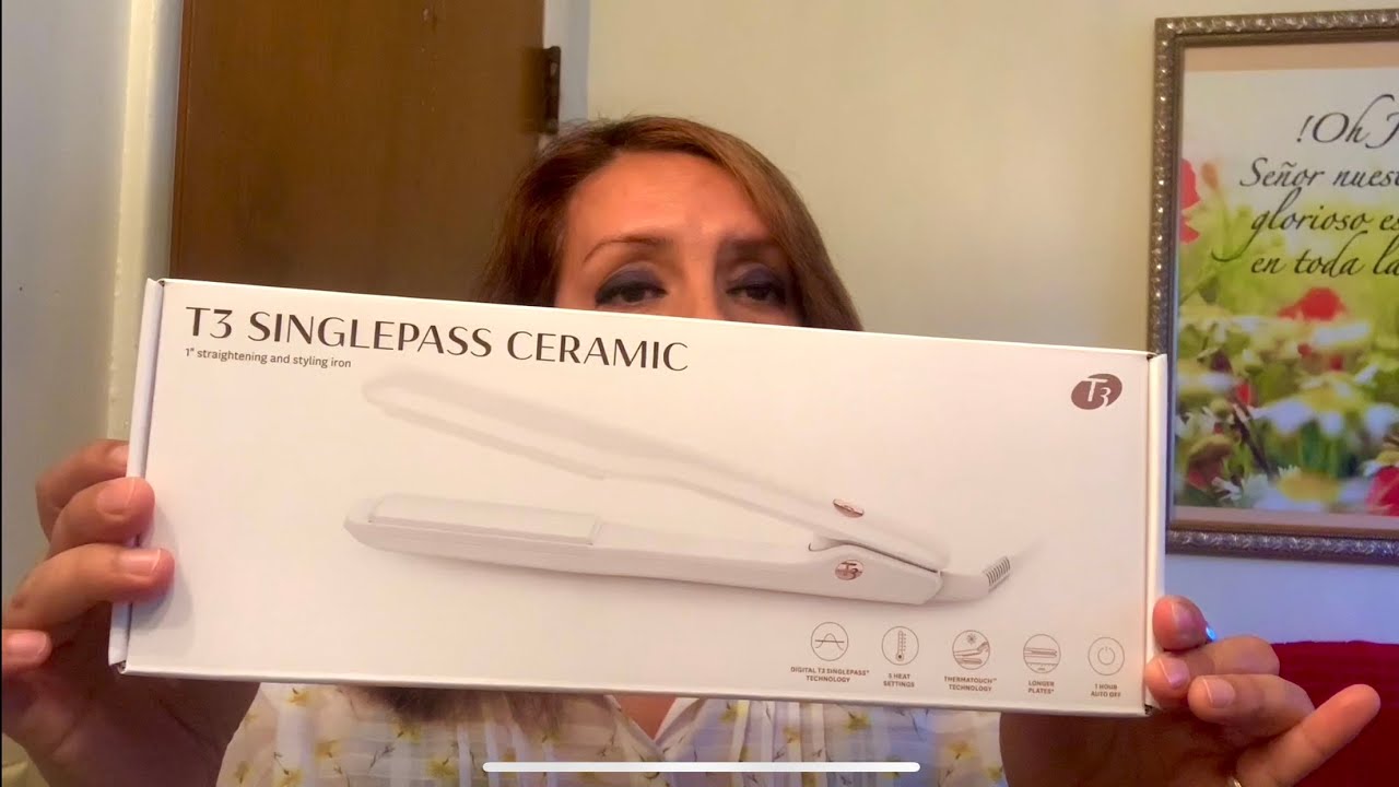 Reviewing The T3 Singlepass Ceramic Styling Iron / Probando Una Nueva  Plancha Para El Cabello - YouTube