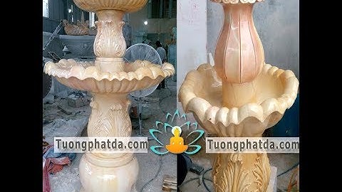 ĐÀI PHUN NƯỚC ĐÁ CẨM THẠCH VÀNG 4 TẦNG CỰC ĐẸP | 0905755989 ANH SONG