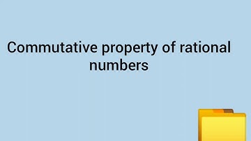 Commutative property of rational numbers