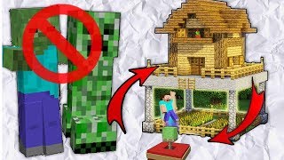 Minecraft: How to Build a Mob Proof House / Creeper Proof House Tutorial