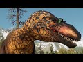 2 Albertosaurus vs 2 Bistahieversor - Fight &amp; All Skins Showcase - JWE 2 Mods (4K 60FPS)