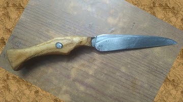 Making a knife out of scissors