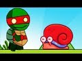 ЧЕРЕПАШКИ НИНДЗЯ -  СУПЕР БЕГ РАФА в (мобильной игре) для детей  Super Turtle Run #1