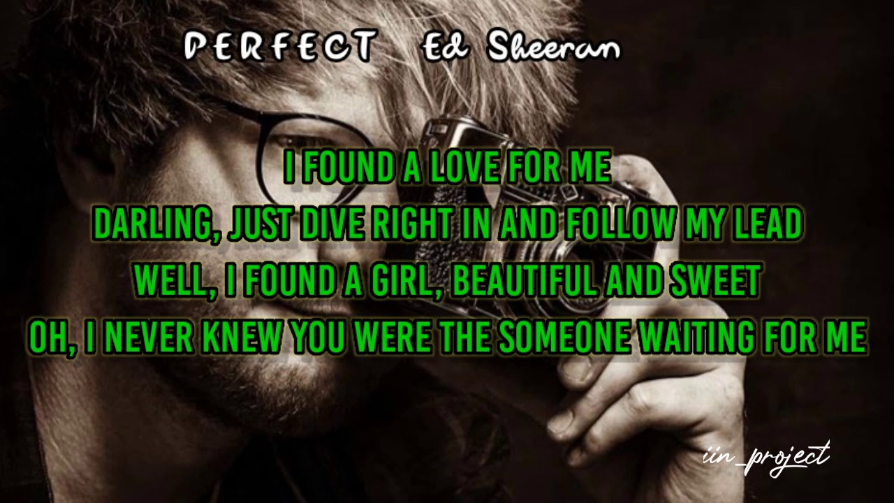 LIRIK LAGU( PERFECT )-Ed sheeran. - YouTube