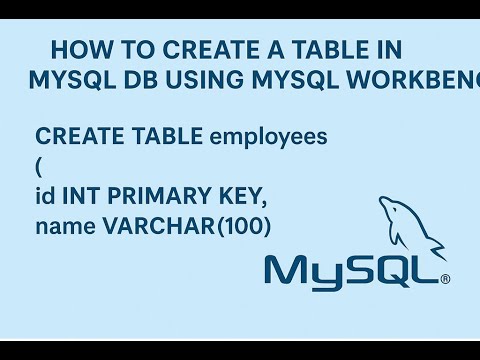 MySQL Series - Session - 2 - How to Create a Table in MySQL DB - YouTube
