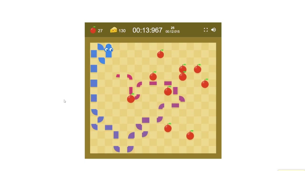 Cheese Mode: 50 Apples in 24.840 (standard board, normal, 10 apples)