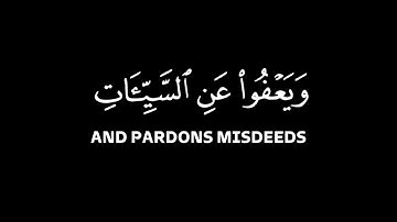 (وهو الذي يقبل التوبة من عباده |سعد ازويت كرومات قران شاشة سوداء سورة الشورى)