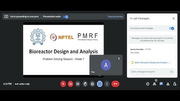 NPTEL - Bioreactor Design and Analysis - Problem Solving Session - Week 7